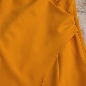 Asymmetrical yellow dress